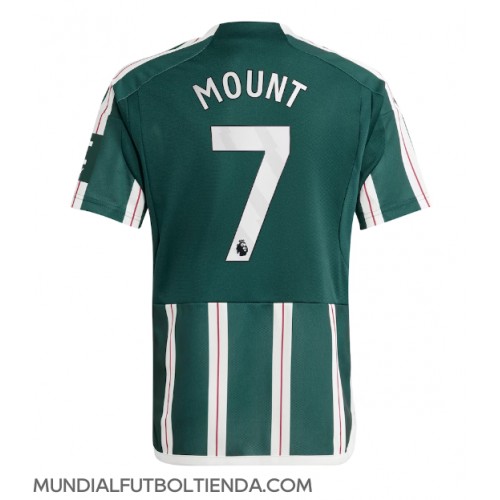 Camiseta Manchester United Mason Mount #7 Segunda Equipación Replica 2023-24 mangas cortas